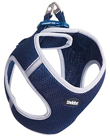 Nobby Mesh Geschirr DELIGHT, blau, XS: Brust: 30-35 cm, Bauch: 35-40 cm, 15 mm, 1 Stück