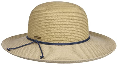 Stetson Lavedia Toyo Schlapphut Naturfarbener Hut 100% Stroh UV-Schutz 40+ Damen Frühjahr Sommer Natur M (56-57 cm)