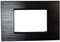 Placche compatibili con Bticino Living light Living Iinternational Modello Quadrata in tecnopolimero spazzolato placca 3 4 7 moduli posti per supporti LN4703 e N4703 (7moduli nero)