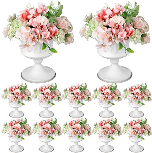 Gerrii Vasen für Tafelaufsätze, Metall, Kompottvasen, Urne, Pflanzgefäß, Trompete, Blumenständer, kleiner Sockel, Blumen für Hochzeitstisch, Empfang, Geburtstag, Jahrestag, Zeremonie, Heimdekoration