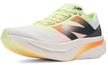 New Balance FuelCell SuperComp Elite V4 Herren-Laufschuh, Weiß/Gebleichtes Limettengrün Glo/Hot Mango, 44 EU