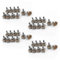 Keavenoy 40 Stueck Oben Einstellung Linear Doppel Geriffelten Welle Potentiometer 50K Ohm B50K