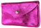 modamoda de P11 Portefeuille en cuir pour femme, taille M, fabriqué à la main en Italie, rose métallisé, m, Petit porte-monnaie léger