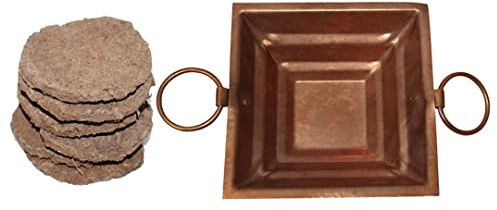 Universal Hub® Copper Havan Kund Agnihotra Pooja-Set, Kunsthandwerk, Kupferpyramide, Diwali Pooja Samagri Hawan, Tempel- und Meditationsset für hinduistische Rituale, Navratri-Geschenke
