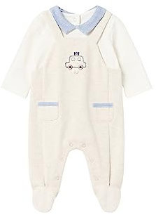Mayoral Stampler Latzhose für Baby - Jungen Rohweiss 6-9 Monate (75cm)