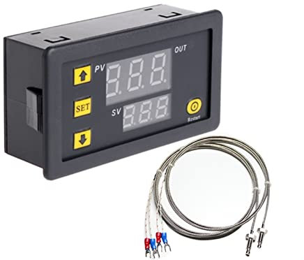 KLVN Mini Controlador de Temperatura Digital W3230 Tipo k Termostato 1 2V 24V 220V Termorgulador de Control de refrigeración del regulador (Color : 24V)