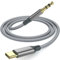 Henrety USB-C auf 3,5mm Audio-Kabel, Nylon-gewebt & langlebig, Stereo Kopfhöreranschluss-Adapter für iPhone 16/15 Pro Max/Pro, Galaxy S23/S22 Ultra, Pixel, iPad Pro & MacBook (6,5Ft/2M)