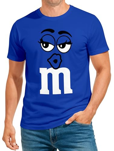 MoonWorks® Herren T-Shirt Fasching Karneval M Aufdruck Gruppenkostüm Verkleidung Last Minute Faschingskostüme Männer Funshirt