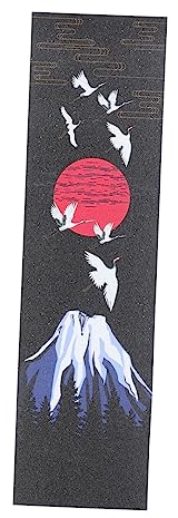 KOMBIUDA Blech Skateboard-Aufkleber mit vier Rädern Rollerzubehör japanisches Longboard Skateboard-Versorgung Skateboard Schleifpapier Scooter Aufkleber Japanischer Stil
