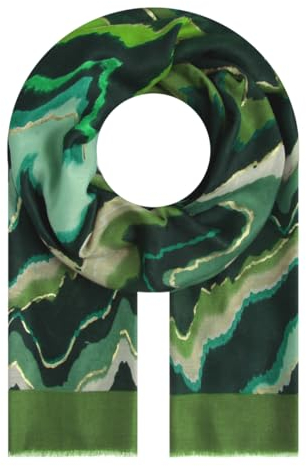 Majea Damen Halstuch Tuch Kopftuch Schal Damen-Schal Stola (grün 7)