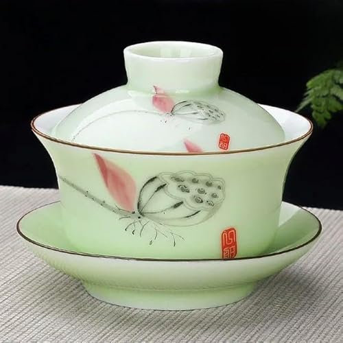 Jingdezhen Keramik Gaiwan Teetasse Tee Terrine Boutique Tee Schüssel Chinesisches Porzellan Teegeschirr Zubehör Lipped Cup