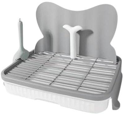 Sharplace Bac à litière pour Chien, bac à litière pour Chiot, urinoir, Pot d'entraînement, d'entraînement pour Animaux de Compagnie, Plateau de Toilette, Gris