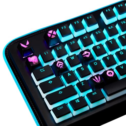 Valorant Custom Keycaps (Agent Astra) - Laser Engraved Agent Portrait, Skills, and Position - Fits Any Mechanical Keyboard - Gift for Gamers, Adults, and Teens