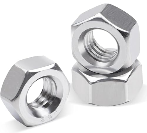 30 dadi esagonali, dadi M5 in acciaio inox A2 V2A, dado esagonale filettatura regolare, dadi per viti, rondelle e barre filettate