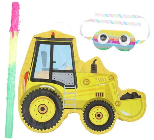 GREENADSCAPE 1 Satz Piñata Bauparty Dekorationen Geburtstags-foto-requisite Traktoren-pinata Für Jungen Auto Pinata Bagger-pinatas Spielzeug Geburtstags-truck-pinata Kipper-pinata Papier