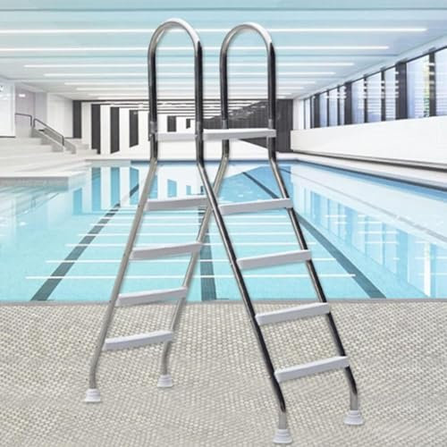 SFSLBFB Schwimmbadleiter, Poolleiter aus Edelstahl 304, 4-stufige Poolleiter für Aufstellpools, rutschfeste Poolstufen über dem Boden, maximale Tragfähigkeit 500 Pfund Leitern