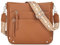 Waniki Umhängetasche Damen Mittelgroß Schultertaschen Leder PU Handtasche Für Damen Crossbody Bag Groß Tote Bag Zum Umhängen Mehrere Fächertaschen Braun