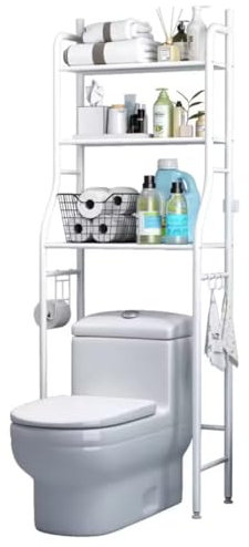 Frilla Badregal (50 x 26 x 158 cm) | BATHFLEX (Weiß)