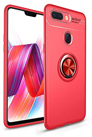 Custodia posteriore per smartphone Custodia protettiva Compatible with Xiaomi MI 8 lite caso morbido TPU custodia antiurto a 360 gradi rotante metallo anello magnetico cavalletto dissipazione del calo