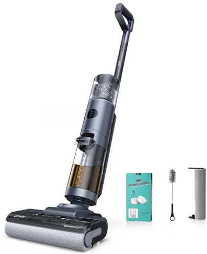 JONR ED12 Pro Nass Trockensauger Akku, Kabelloser Saugwischer, Dreikantenreinigung, Heißwasser-Selbstreinigung Heißluft-Trocknung, 850mL Wassertank, Anti-Verwirrungs-Haar für Hartböden, Tierhaare