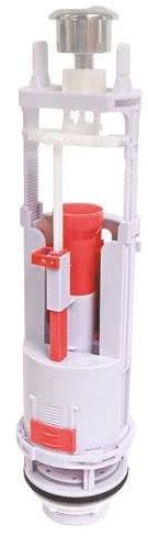 SOMATHERM FOR YOU, Chasse d'eau WC à étrier double poussoir auto-ajustable, réglable de 190 à 300 mm, pour chasses de 3 ou 6 litres, joint silicone anti-calcaire, taille universelle, couleur blanche