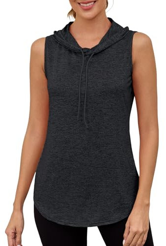 Gyabnw Damen Sport Tank Top Ärmelloses Fitness Crop Top Atmungsaktive Tanktops Open Back Zumba Shirt