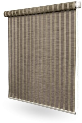 Home-Vision Bali Kollektion Klemmfix Rollo BohoRollo Moana B55 x H130 cm | Natur Bambus Optik für Fenster & Türen – ohne Bohren
