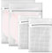 Nogeqi Lot de 4 sacs à linge durables - Pour machine à laver - Avec fermeture éclair - 40 x 30 cm et 30 x 20 cm - Deux sacs à linge pour linge délicat, chemises, soutien-gorge, chaussettes, chaussures