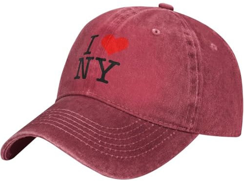 Regolabile Cappellini Casuali I Love NY New York Cappello da Sole con Visiera Cappelli Visiera per Outdoor Uomo Viaggi