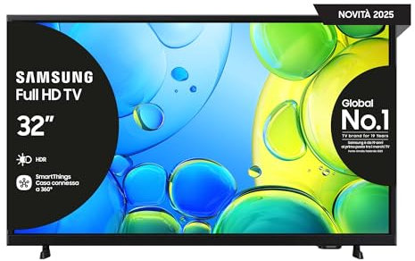 Samsung Smart TV 32'' UE32F6000FUXZT FHD, Hyper Real Processor, HDR & Pur Color, Smart Experience, OTS Lite & Adaptive Sound, SlimLook Design, 2025
