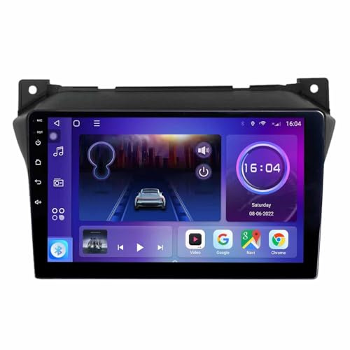 BOJONTN 9 Zoll Android 14 Touchscreen Bildschirm Autoradio 2 Din für Suzuki Alto Nissan Pixo 2009-2017 mit Kabellosem Carplay Bluetooth GPS Navi Lenkradsteuerung Rückfahrkamera(F2 (4+64G))