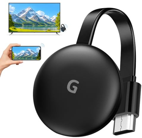 CLIUNT Miracast Dongle HDMI 4K 5G, 1080P Wireless WiFi Display Dongle, Compatible Android/i-OS, para TV/Monitor, Soporta Miracast, DLNA, Airplay