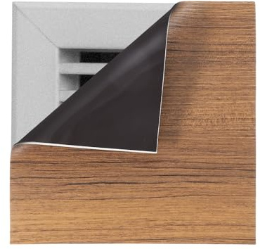 PATIKIL Rejillas Magnéticas Ventilación Cuadradas 10x10 Pulgadas Cubiertas | Para Rejillas De Piso Aire Bloqueador De Sonido Para Hogar Piso Pared Techo, Grano De Madera