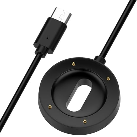 Disscool Ersatz-Ladekabel, kompatibel mit Suunto Run USB-Magnetkabel, Ladeständer, Smartwatch-Zubehör (1 m, schwarz)