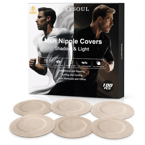 LUXYSOUL Lot de 120 cache-tétons pour homme - Ultra fins - Pour la course à pied et les marathons
