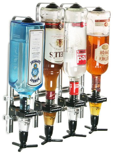 drinkstuff Wall Mounted 4 Bottle Measure Bracket