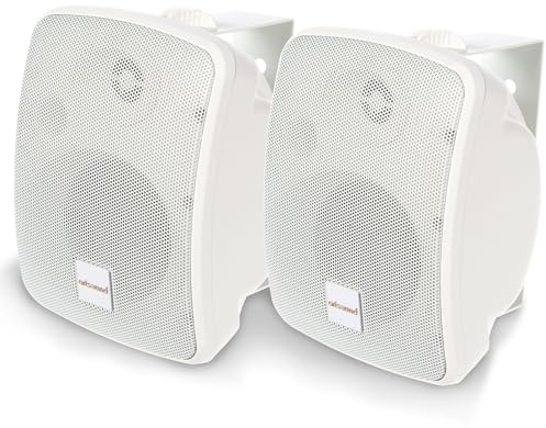 Artsound ASW65.2, Set mit 2 Wasserdichten Lautsprechern, 2-Wege-HiFi-Lautsprecher, 20-140 W, mit Wandhalterung, geeignet für den Innen- und Außenbereich, Terrasse, Garten, Sauna, Pool,