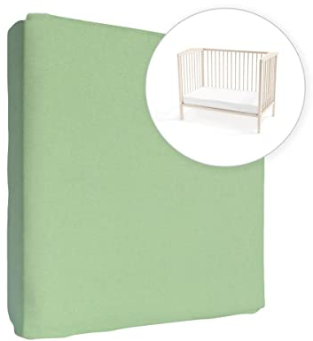 Jersey 100% Baumwolle Spannbettlaken für 160 x 70 cm Kleinkind Junior Bett Matratze (Grün)