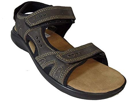 Roamer Mens Leather Sports Sandals Touch Fastening 3 Strap Shoes Size