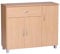 FineBuy Design Sideboard SETE 90 x 75 x 30 cm, Schränkchen mit 1 Schublade 3 Türen, Moderne Schlafzimmer Kommode, Anrichte Esszimmer, Schmaler Schuhschrank mit Schublade