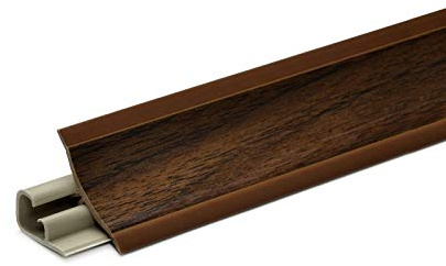 DQ-PP 1,5m WINKELLEISTE – Nuss dunkel – 23 x 23mm – PVC – GRATIS Schrauben – Küchenleiste Arbeitsplatte Abschlussleiste Leiste Küche Küchenabschlussleiste Wandabschlussleiste Tischplattenleiste