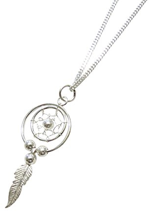 Kette Halskette mit Anhänger Traumfänger 3 Längen Indianerschmuck 925er Silber (42)