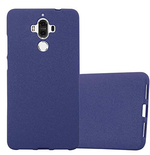 Cadorabo Custodia per Huawei MATE 9 in FROST BLU SCURO - Morbida Cover Protettiva Sottile di Silicone TPU con Bordo Protezione - Ultra Slim Case Antiurto Gel Back Bumper Guscio