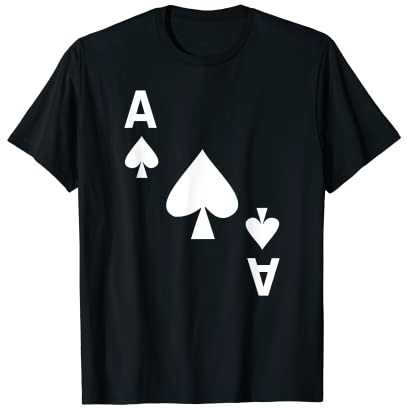 Kartenspiel Karte Pik Aß Karten Poker Fasching Karneval T-Shirt
