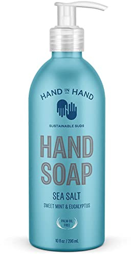 Hand in Hand, Sweet Mint & Eucalyptus Sea Salt Hand Soap, 10 Fl Oz