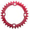 Elprico Juego de Platos de Bicicleta Moutain, 32/34/36/38 T BCD 104 Piezas de reparación de Anillo de Cadena de manivela Simple de Bicicleta de montaña de Acero(32T -Rojo)