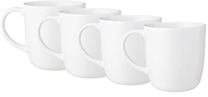 BUTLERS Set 4x Tassen mit Henkel 300ml aus Steinzeug -NATIVE- Tee- und Kaffeetassen | Cappuccino Tassen minimalistischer und moderner Stil | Spülmaschinen- und mikrowellenfest