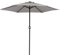 Baroni Home Ombrellone da Giardino Terrazzo e Balcone, Ombrellone Parasole con Palo Centrale Regolabile con Manovella, Parasole da Esterno, Grigio Ø 2,70 m x 2,36 m