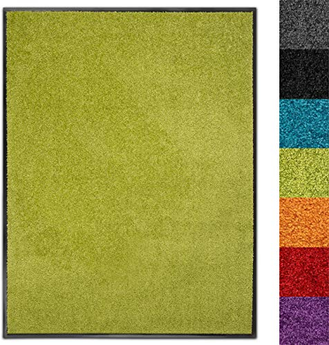 Schmutzfangmatte Use&Wash - Türmatte Sauberlaufmatte Fußabtreter - Fussmatte Teppich - für Flur Eingang Eingangsbereich - rutschfest & waschbar (60 x 90 cm, Lemon 110)