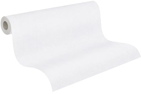 A.S. Création Unitapete Little Love Tapete einfarbig unifarben PVC-freie Vliestapete weiß seidenmatt glatt 383129